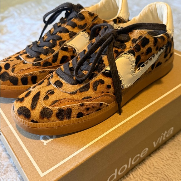 Dolce Vita Shoes - Dolce Vita Dark Leopard Calf Hair Sneakers